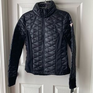 NWT GUESS Quilted Puffer Jacket Size M Black